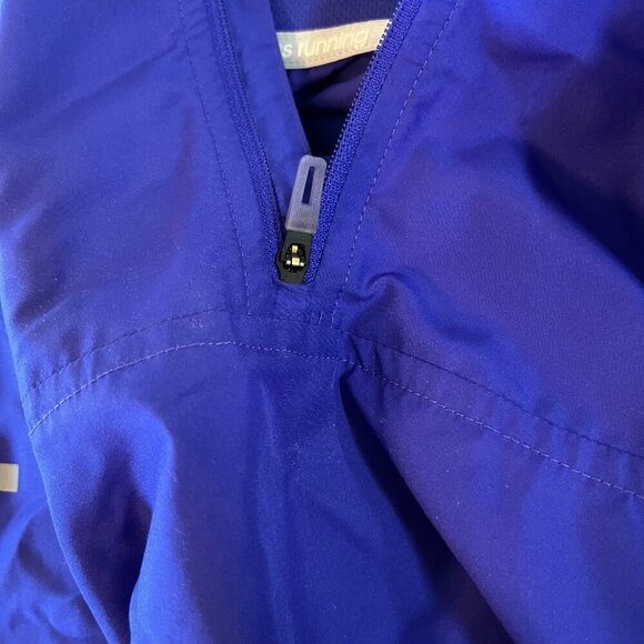 Adidas ClimaProof Running Blue Half-Zip Pullover Jacket Windbreaker L Polyester - Picture 7 of 15